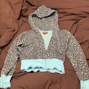 PRIMP CHEETAH ZIP UP HOODIE